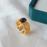 Luxury 925 Silver Plated Sapphire Ring