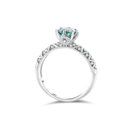 925 Sterling Silver Moissanite Ring Women's Pt950 Gold-plated Vine Winding Light Luxury