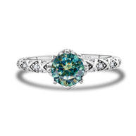 925 Sterling Silver Moissanite Ring Women's Pt950 Gold-plated Vine Winding Light Luxury