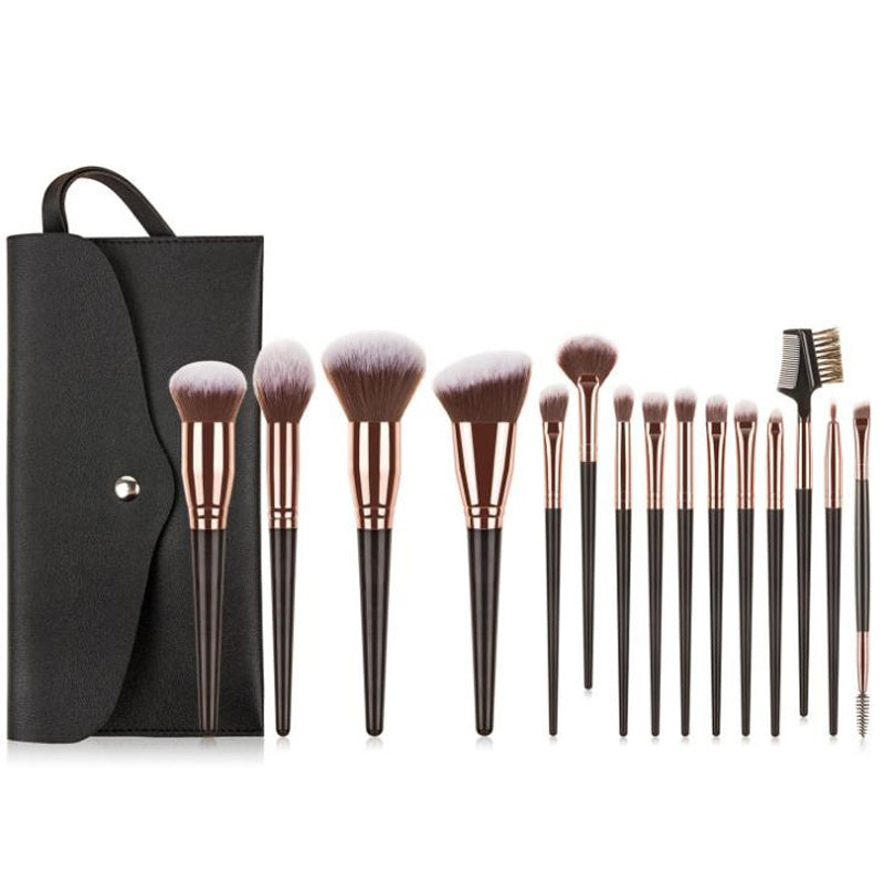 15pcs Professional Makeup Brushes Set Bag Foundation Eyelash Eyebrow Eyeshadow Cosmetic Make Up Tool Makeup Brush Tool Set