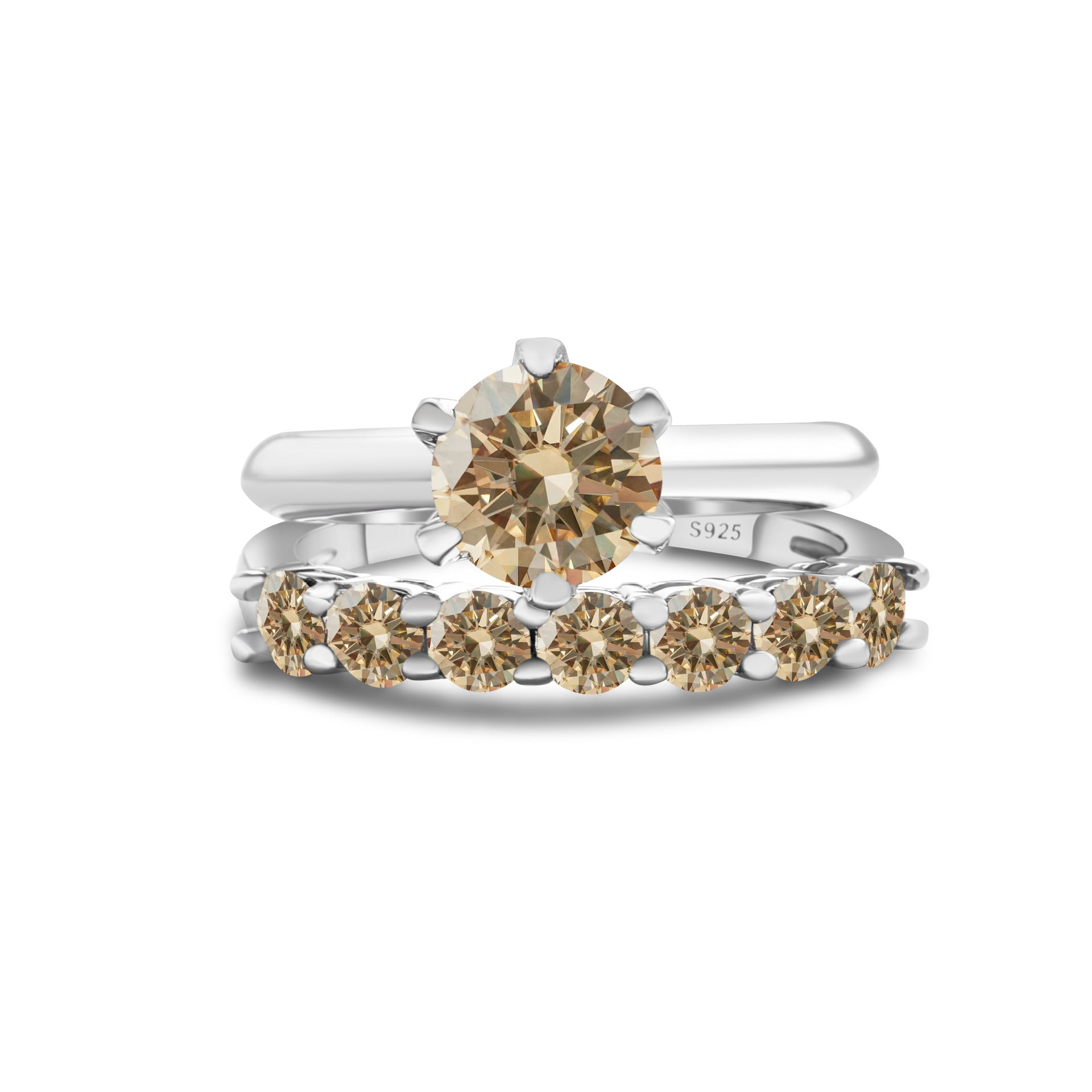 S925 Sterling Silver Moissanite Suit