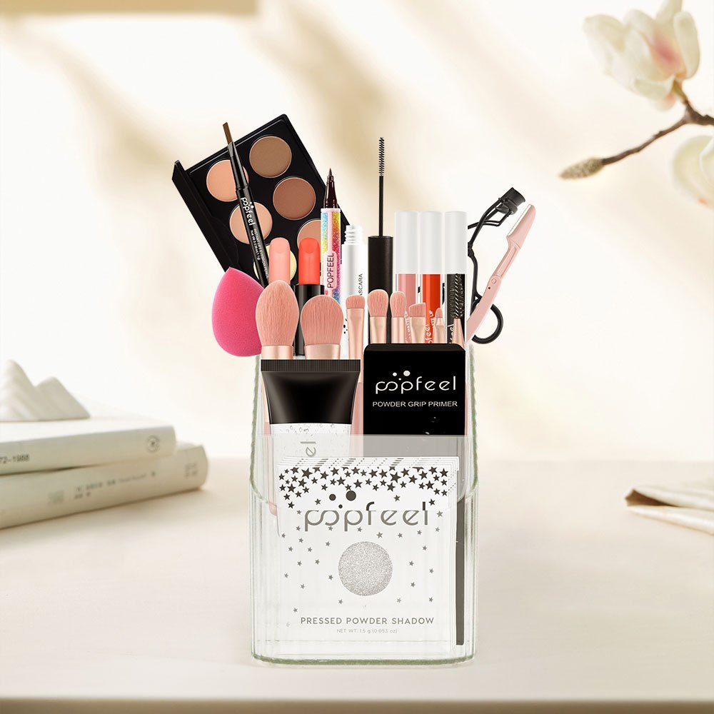 All purpose makeup set gift set, including eye shadow plate, foundation make-up, lip gloss, powder blusher, brush, eyeliner pen, etc. - mixed tone system, suitable for professional and personal use, with makeup box for storage