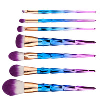7 makeup brushes, makeup tools, diamond makeup brush foundation brush