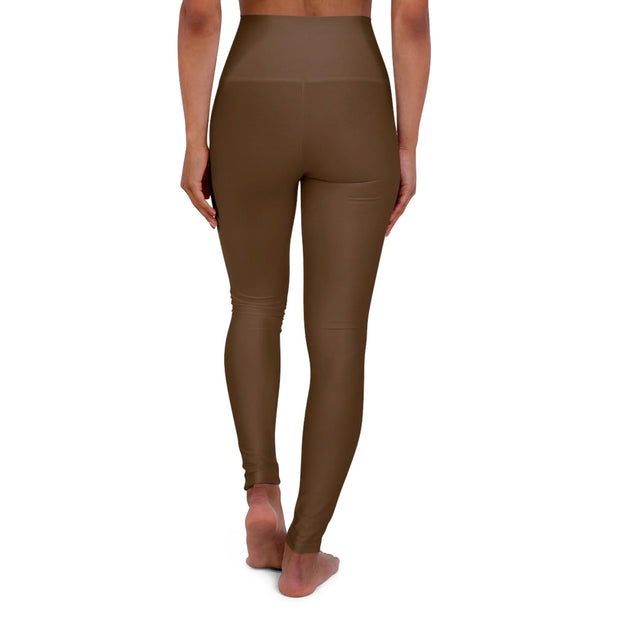 🌿 Organic Cotton Yoga Pants Brown – High-Waisted, Breathable, Sustainable Activewear by Yune Yoga
