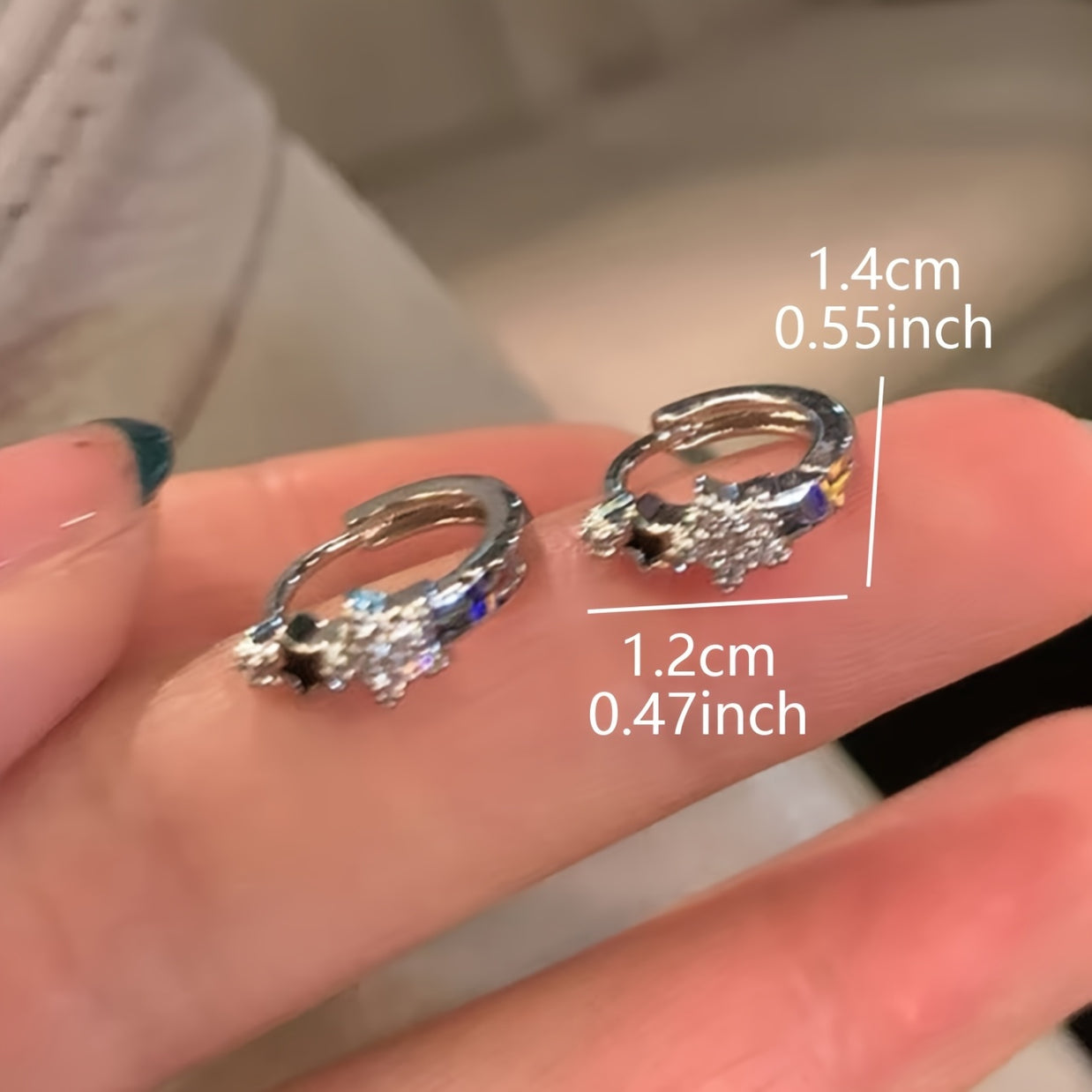 Silver Needle European And American Exaggerated Simple Bracelet Earrings