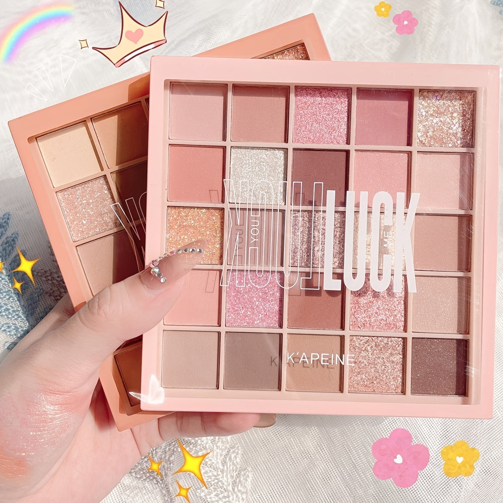 25 Colors Earth Color Makeup Long Lasting Waterproof Sweat Proof Glitter Eyeshadow Easy To Apply Make Up Gift Set
