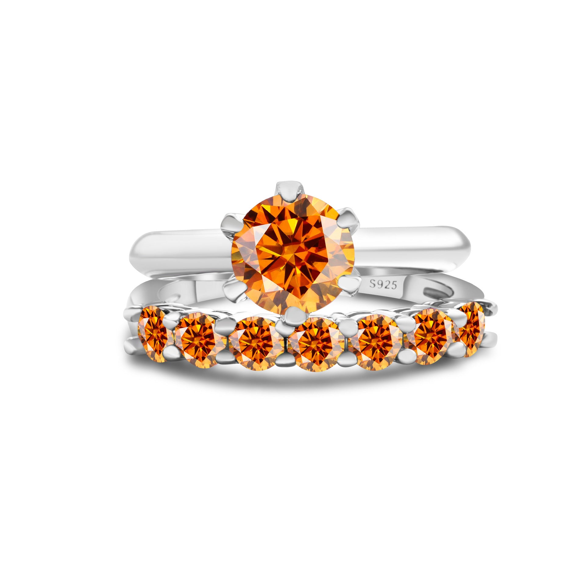 S925 Sterling Silver Moissanite Suit