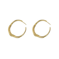 European And American Circle Women's Gold Advanced Earrings Fashion