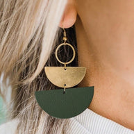 Geometric Triangle Leather Earrings Modern And Unique