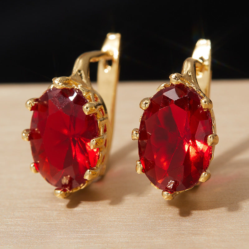 Gem Vintage Flower European And American Simple Ear Clip