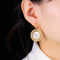 Light Luxury 925 Colorful Brushed Earrings