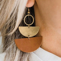 Geometric Triangle Leather Earrings Modern And Unique