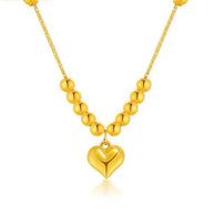 Gold Yellow Love Golden Balls All-match Necklace