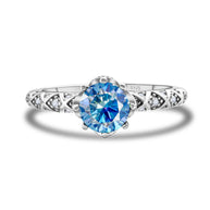 925 Sterling Silver Moissanite Ring Women's Pt950 Gold-plated Vine Winding Light Luxury