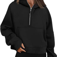 Zipper Hoodies Sweatshirts With Pocket Loose Sport Tops Long Sleeve Pullover Sweaters Winter Fall Outfits Women Clothing