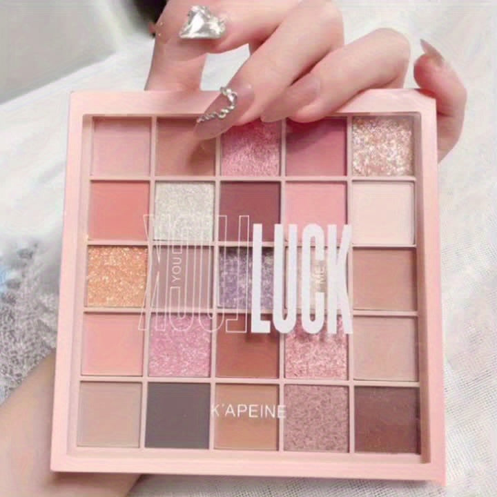 25 Colors Earth Color Makeup Long Lasting Waterproof Sweat Proof Glitter Eyeshadow Easy To Apply Make Up Gift Set