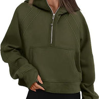 Zipper Hoodies Sweatshirts With Pocket Loose Sport Tops Long Sleeve Pullover Sweaters Winter Fall Outfits Women Clothing