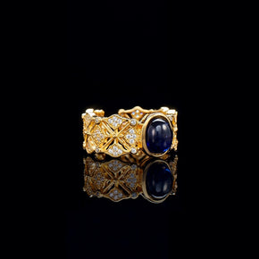 Luxury 925 Silver Plated Sapphire Ring