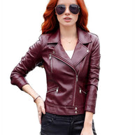 Crista Fall Genuine Leather Motorcycle Jacket for Women