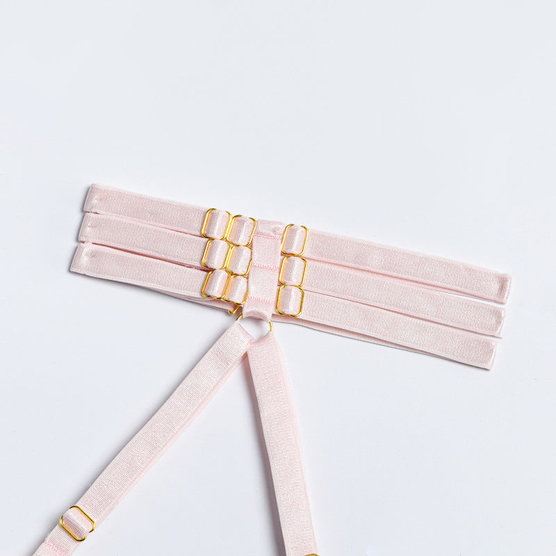 Mesh Halter Neck Bra & Panty Set with Elastic Band Harter Details