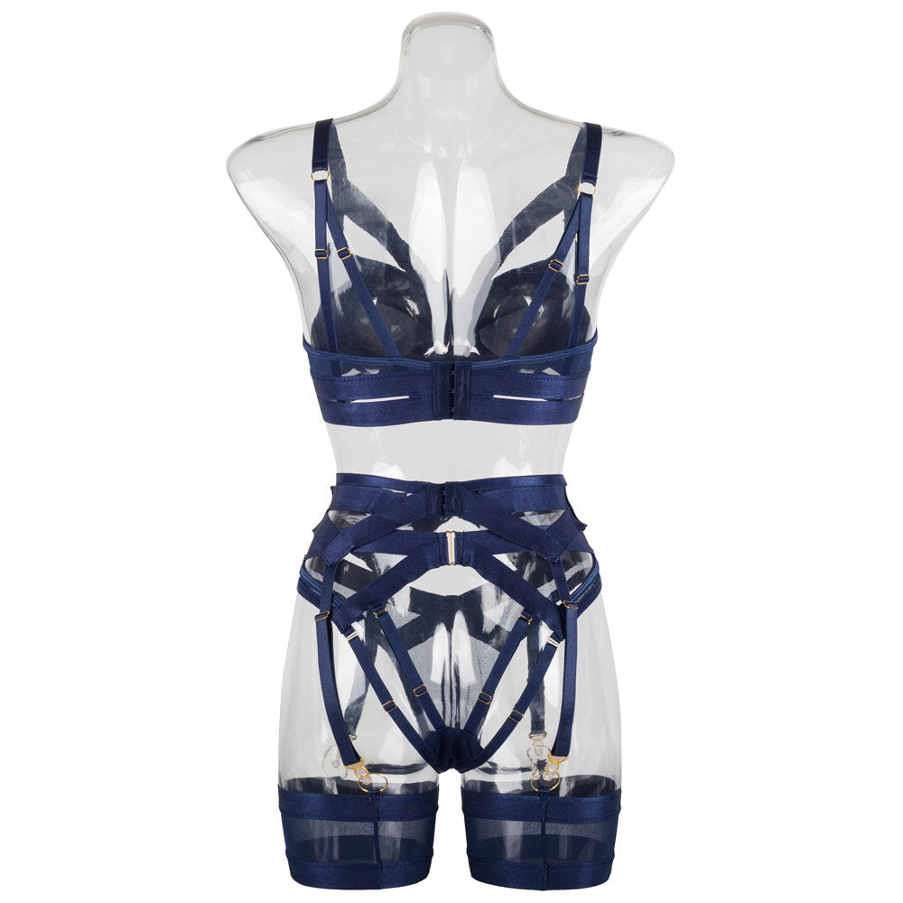 Nautical Charm Push Up Bra and Panties Set Back View