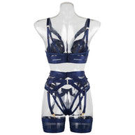 Nautical Charm Push Up Bra and Panties Set Back View