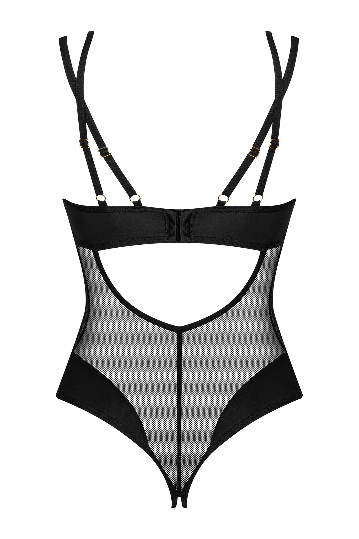 Crotchless Mesh Black Teddy: Obsessive Lingerie Ultimate Allure