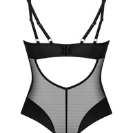 Crotchless Mesh Black Teddy: Obsessive Lingerie Ultimate Allure