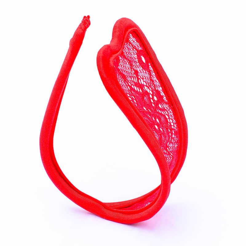 Red Women's Lace Sexy C String Panty