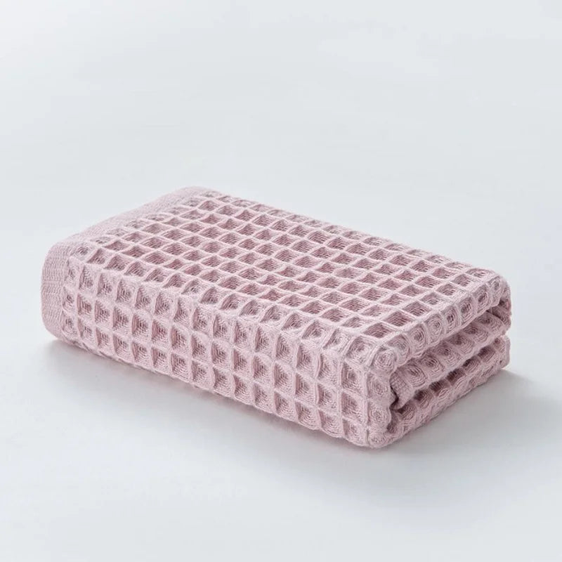 2pcs High Quality Cotton Hand Towels Plaid Hand Towel Face Care Magic Bathroom Sport Household Non-disposable Towel