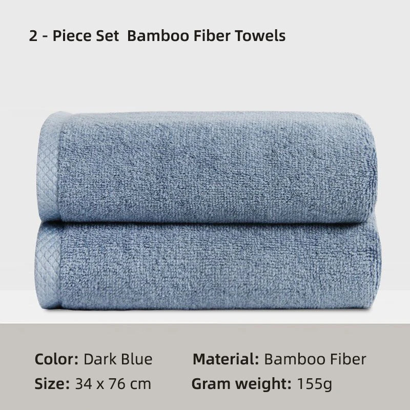 100% Bamboo Fiber Bathroom Hand Towel Thickened Face Hair Towels Bathroom Adults Hotel Travel LoverIncreases Water Absorption