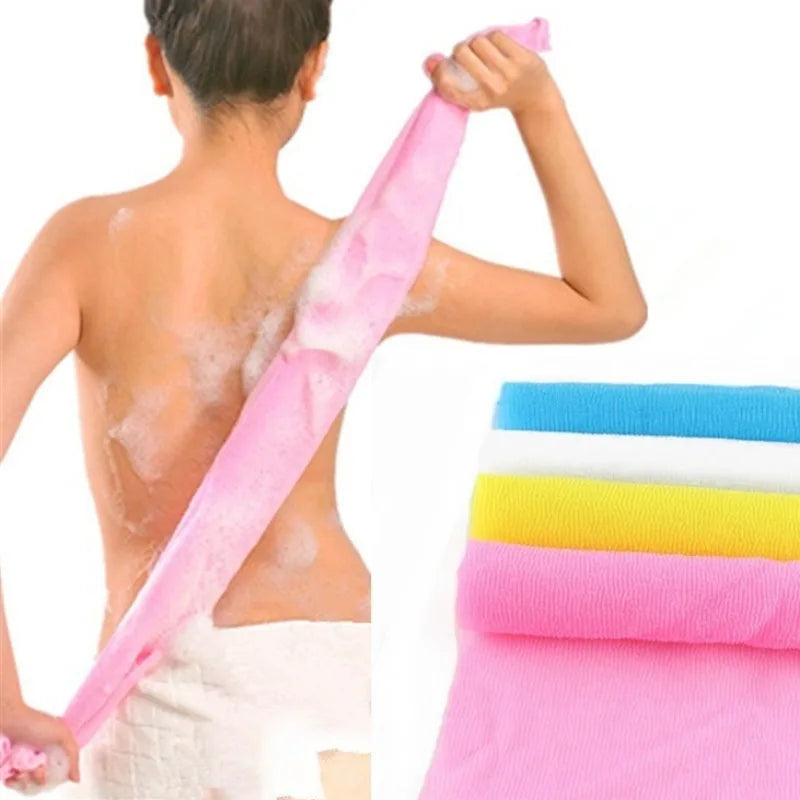 1pc  Body Wash Towel Beauty Skin Exfoliating Cloth Washcloth Nylon Bath Towel Skin Polishing Towel Body Back Scrubber