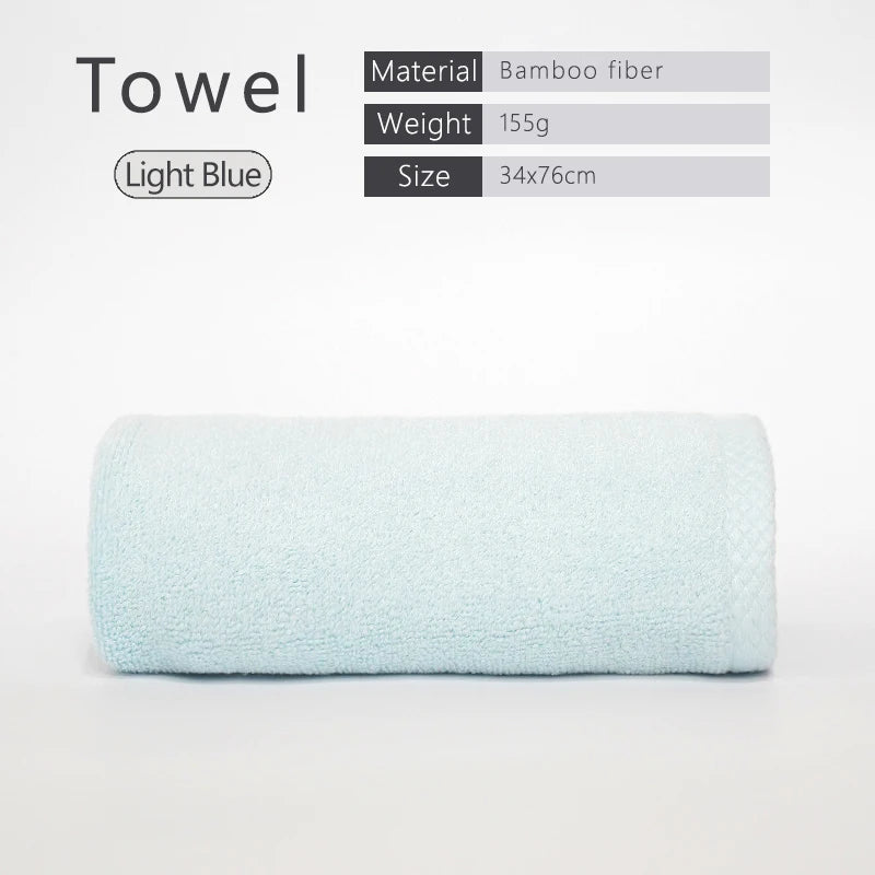 100% Bamboo Fiber Bathroom Hand Towel Thickened Face Hair Towels Bathroom Adults Hotel Travel LoverIncreases Water Absorption
