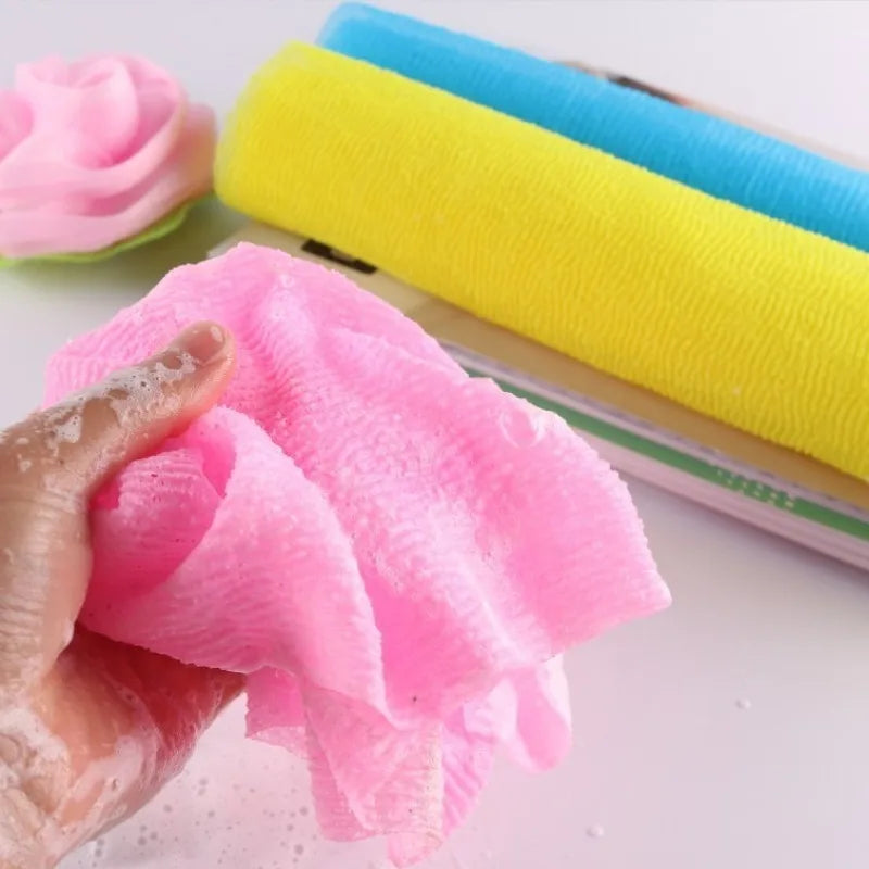 1pc  Body Wash Towel Beauty Skin Exfoliating Cloth Washcloth Nylon Bath Towel Skin Polishing Towel Body Back Scrubber