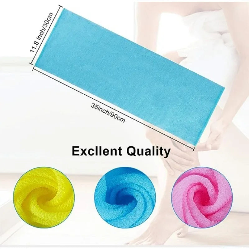 1pc  Body Wash Towel Beauty Skin Exfoliating Cloth Washcloth Nylon Bath Towel Skin Polishing Towel Body Back Scrubber