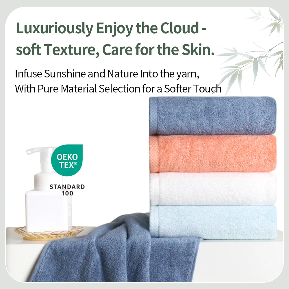 100% Bamboo Fiber Bathroom Hand Towel Thickened Face Hair Towels Bathroom Adults Hotel Travel LoverIncreases Water Absorption