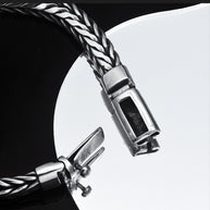 S925 Silver Handmade Woven Keel Bracelet For Men