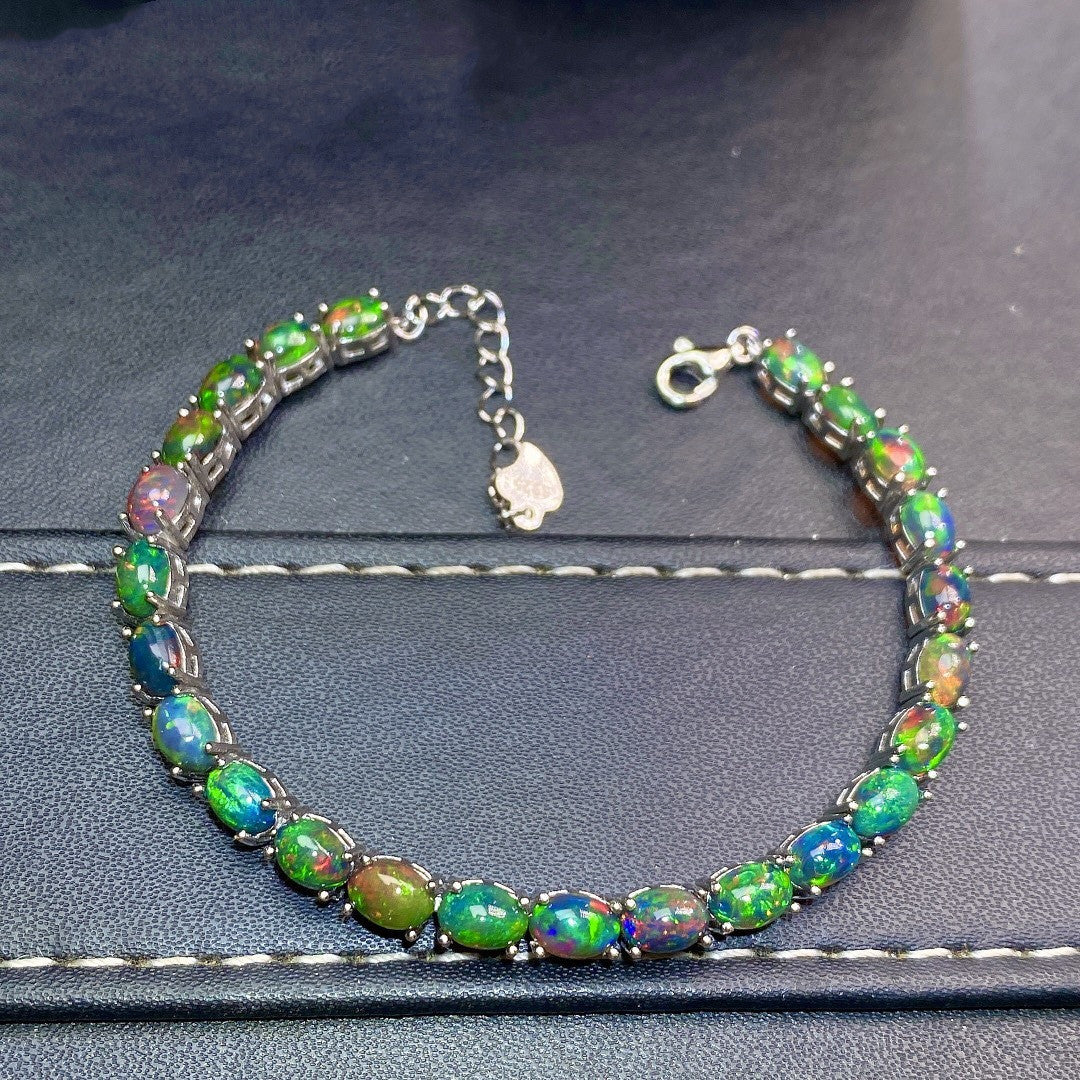 Natural Black Opal Bracelet Fashion Trend