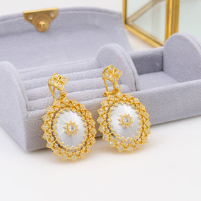 Light Luxury 925 Colorful Brushed Earrings