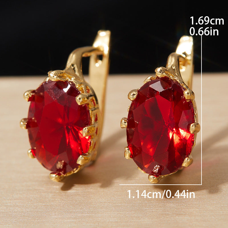Gem Vintage Flower European And American Simple Ear Clip