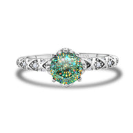 925 Sterling Silver Moissanite Ring Women's Pt950 Gold-plated Vine Winding Light Luxury
