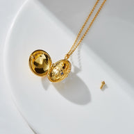 925 Silver Gilt Photo Clip Necklace