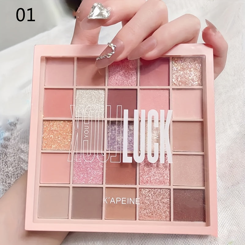 25 Colors Earth Color Makeup Long Lasting Waterproof Sweat Proof Glitter Eyeshadow Easy To Apply Make Up Gift Set