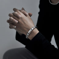 S925 Silver Handmade Woven Keel Bracelet For Men