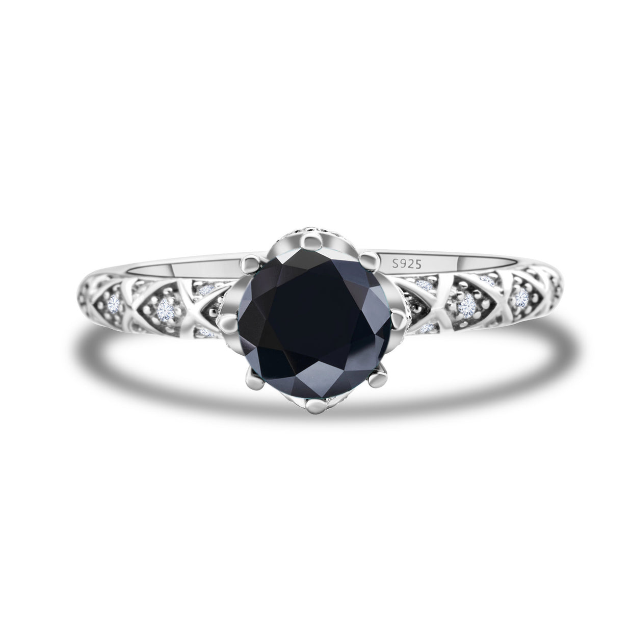 925 Sterling Silver Moissanite Ring Women's Pt950 Gold-plated Vine Winding Light Luxury