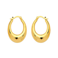 U-shaped Teardrop Earrings With Au750 Coloured Gold Studs
