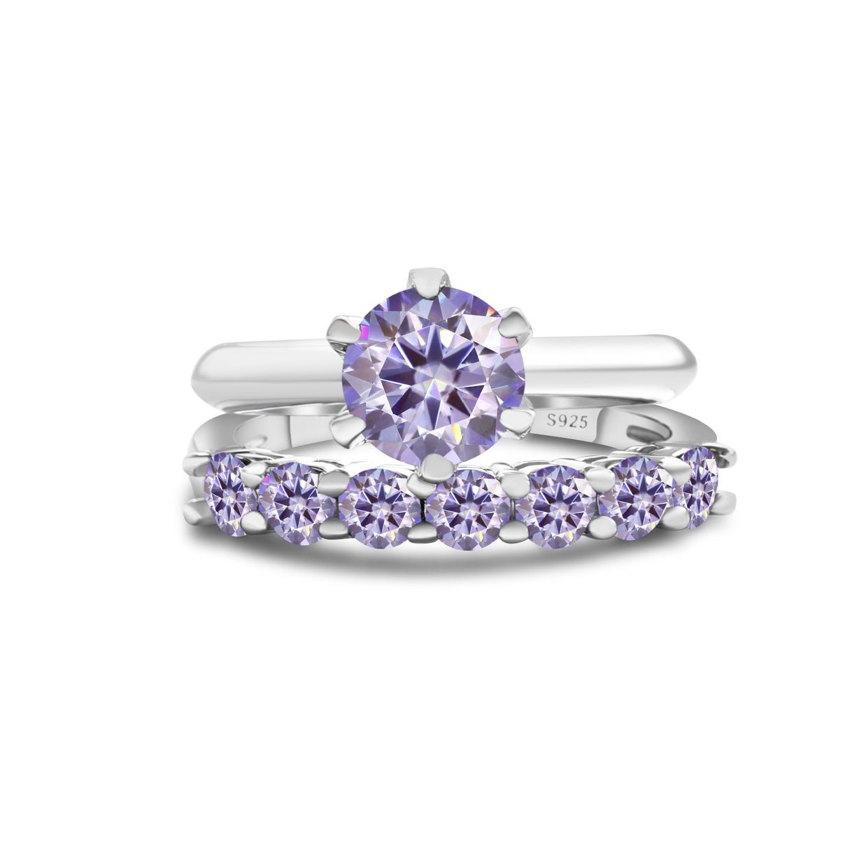 S925 Sterling Silver Moissanite Suit