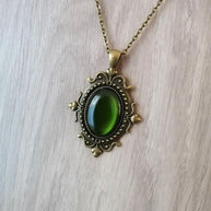 Gothic Vintage Bronze Pendant Necklace Personality