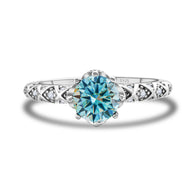 925 Sterling Silver Moissanite Ring Women's Pt950 Gold-plated Vine Winding Light Luxury
