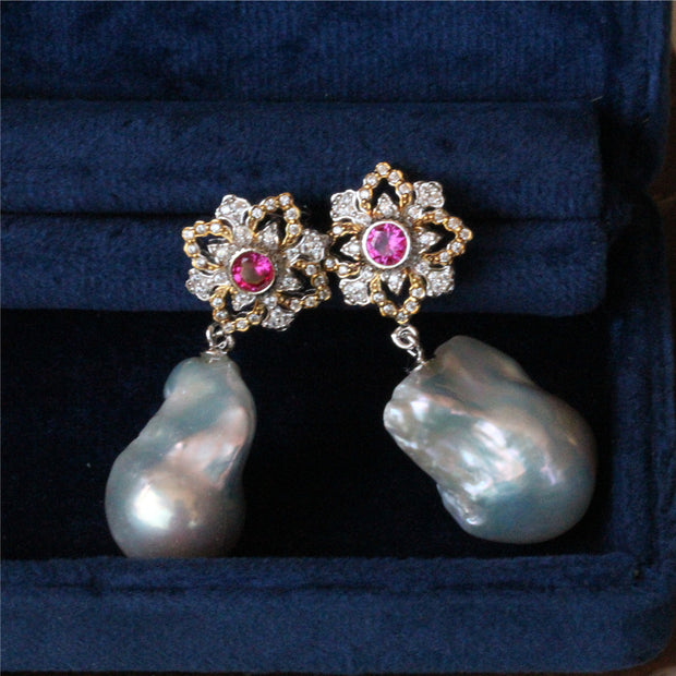 Baroque Freshwater Pearl Earrings